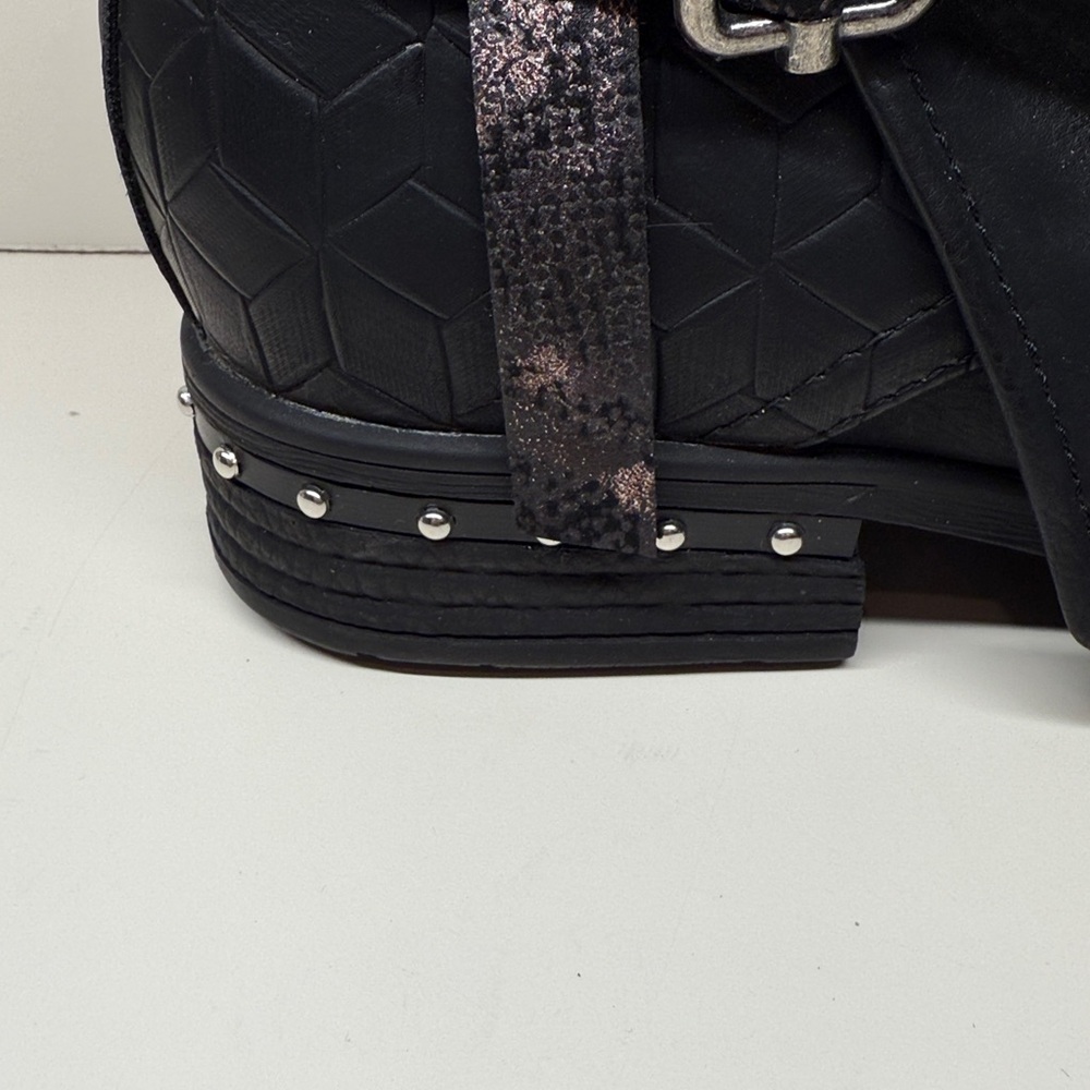 Lala Ikai woman’s Studded Motorcycle - Combat - Ankle boots  size EUR 40 / sz 10 - Picture 6 of 13